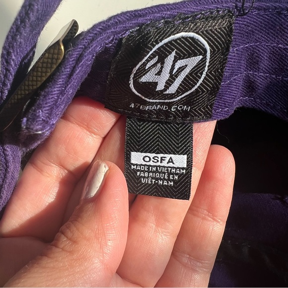 Los Angeles LA Lakers NBA Purple 47 Brand Relaxed Fit Adjustable Hat - Picture 4 of 5